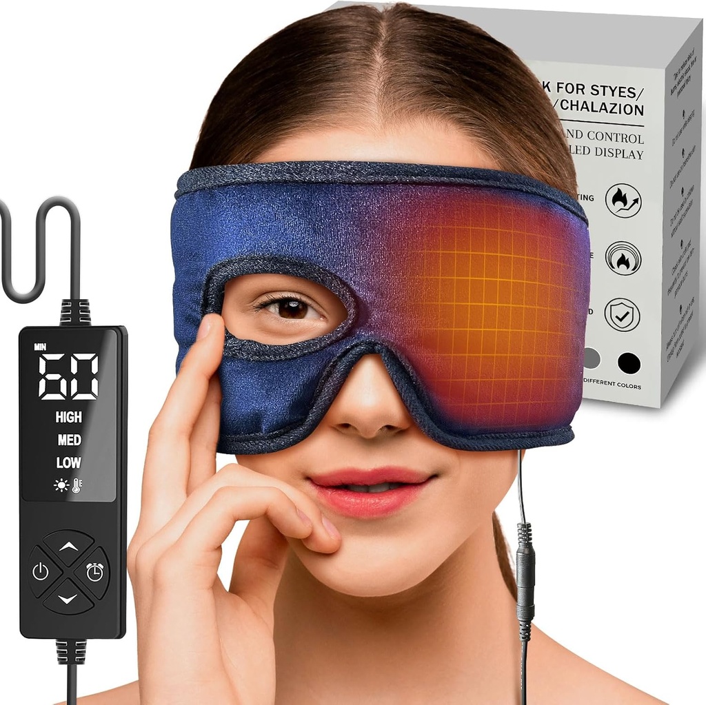 Stikro Electric Stye Eye Compress Ogrevanje Pad za Stye Eye Treatment z očmi Hole, Vlažna Toplota za Stye Chalazion Blefaritis Relief za draženje levo/desno oči