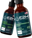 E2H: Tekoči klorofil in Ashwagandha Tekoči kapljici 
