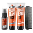 Divji Willies Beard Care Kit, Biotin utrjen šampon in balzam s kofeinom, dve 4-Oz steklenice, spodbuja zdravo rast medveda