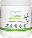 Eniva Health Kreatin Monohidrat Prašek, aminokislina, mikroniziran prašek, 70 Servisi 5 G 12.3 oz, podpora mišicam, rast mišic, celična energija, kognitivni fokus, ultraprah, farmacevtska stopnja