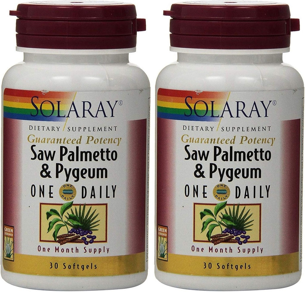 Saw Palmetto in Pygeum One Daily 30 Softgel (Pack z 2) Solaray