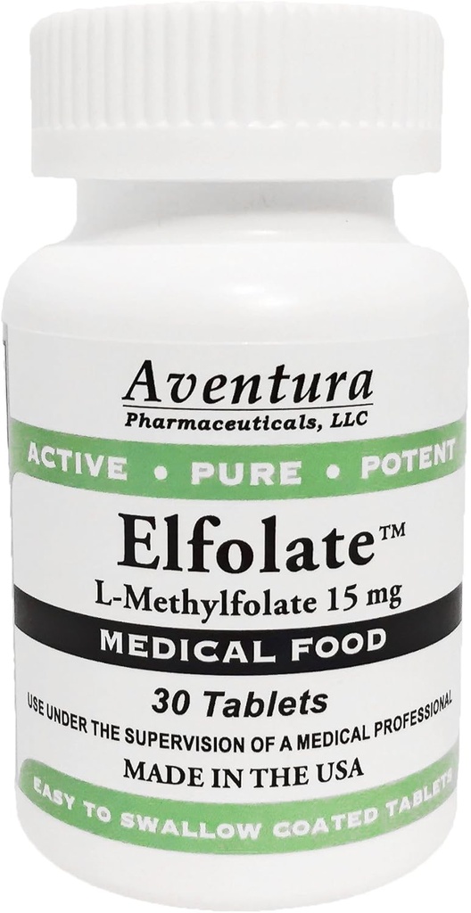 ELFOLATE® 15mg L-metilfolat metil folat metilfolat Medical Food Supplement Professional Jakost Active Pure Potent 30 tablet