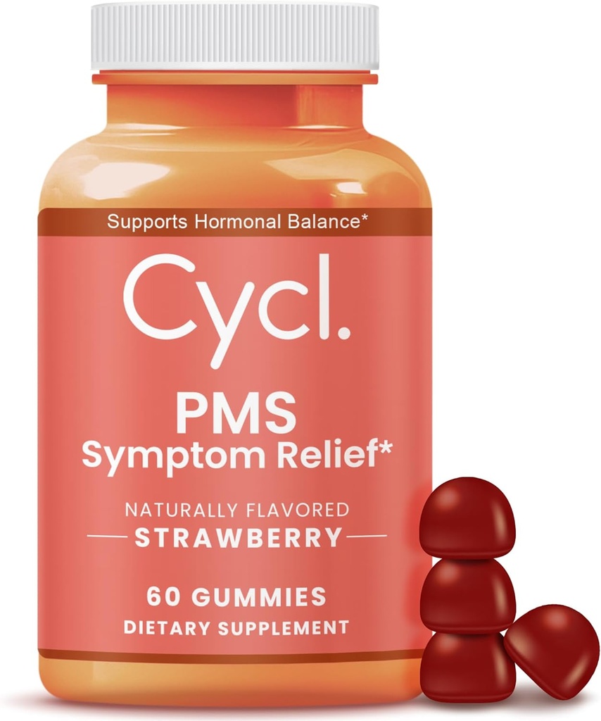 PMS Podpora Gumies za ženske - Chasteberry dodatek za Hormone Balance & Menstrual Cramp Relief - 60 Count