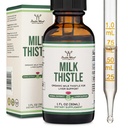 Milk Thistle Supplement - Organsko mleko Thistle Jetra Detox kapljice 1 FL OZ - 30 Serving (Vegan Safe, Non-GMO, Gluten Free) Popoln dodatek k čaju z dvojnim lesom
