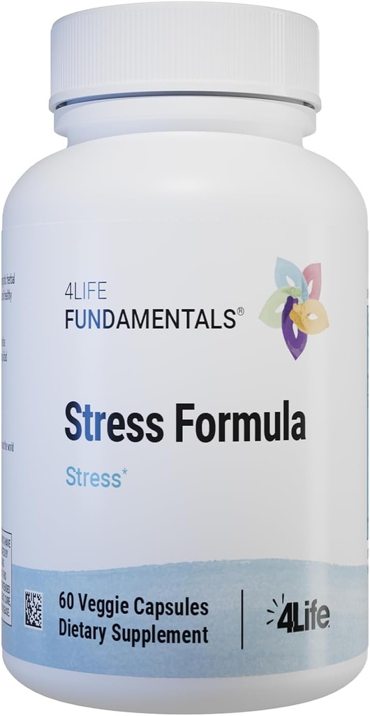 4Life Stres Formula, prehranska dopolnila, Podpira živčevje in spanje z limonino balzam, Kamilica & Valerian Root, 60 kapsul