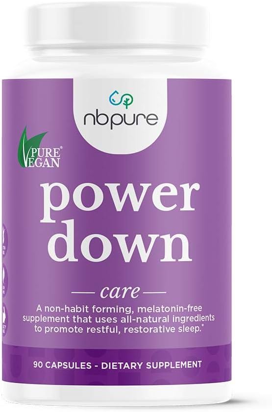 nbpure Power Down spanja dodatek, Melatonin- brezplačno, 90 Število