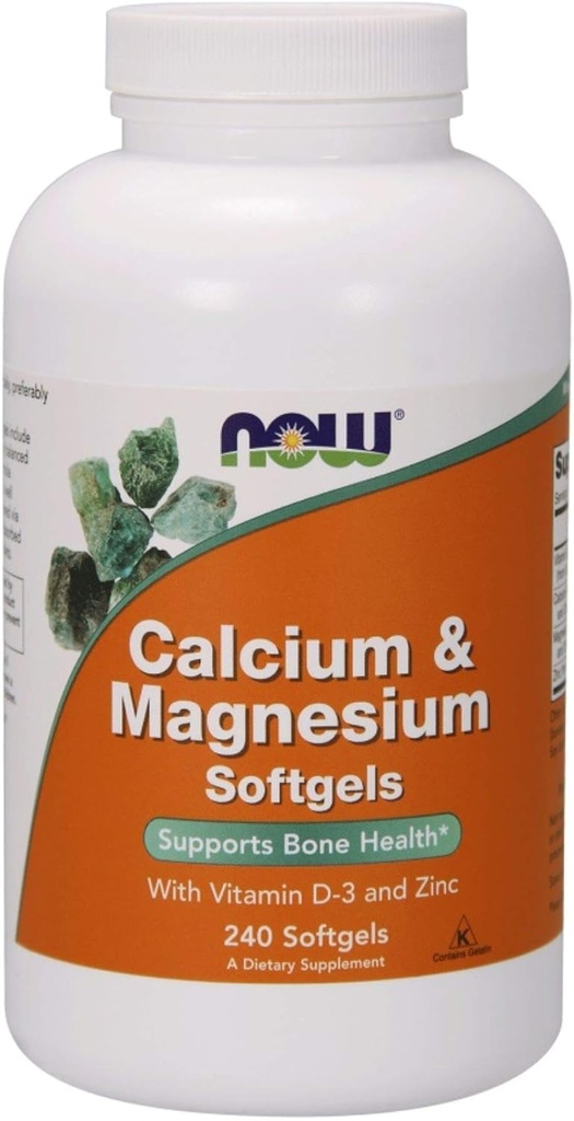 Zdaj živila kalcij in magnezij softgel, 240 Število