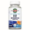 KAL Vitamin B12 Metilkobalamin 1000mcg, Zdrava energija, Presnova, Živčevje in podpora rdečih krvnih celic,* Hitro raztapljanje ActivMelt, Optimalna absorpcija, Naravna tangerinska aroma, 90 Serving, 90 Micro Tabs
