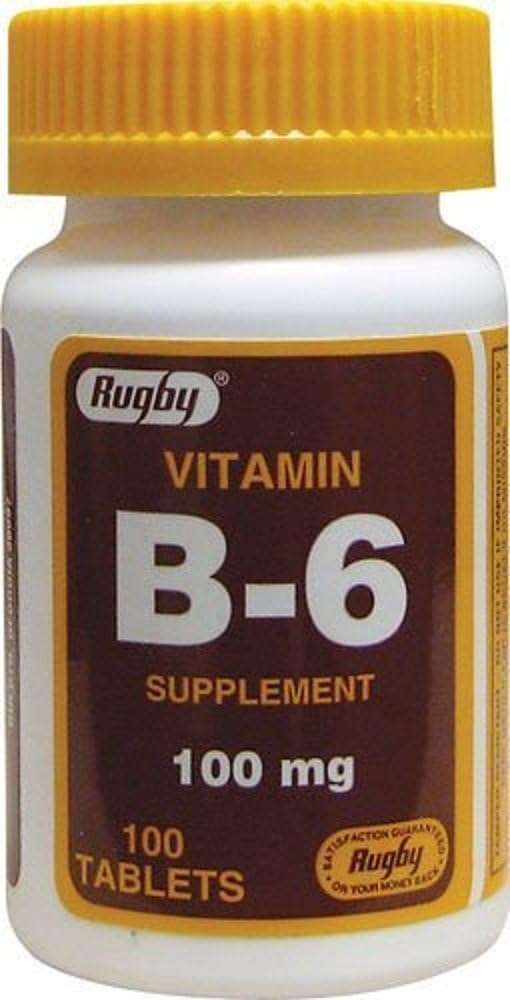 Rugby Vitamin B-6 tablete, 100 mg, 100ct (3 pakiranja)