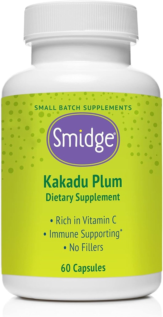 Smidge® Kakadu Plum Kapsule, 60 ct. Pure, Non-GMO Vitamin C iz Australian Kakadu Plum. Brez polnil, brez askorbinske kisline