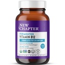 Novo poglavje Fermentirani vitamin B12 1.000 μg, USDA Organic, ONE dnevno za celično energijo + zdrave krvne celice, Certified Vegan, Gluten Free - 60 Count