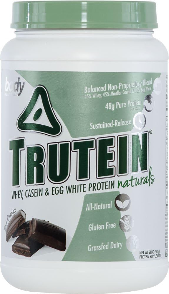 Body Nutrition Beljakovine v prahu - Trutein Naturals Temna čokolada 2lb Whey, Kazein & Jajce bela - Naravni nizko karb Keto prijazno pijačo - Lean mišice graditelj, hujšanje, vadba, okrevanje