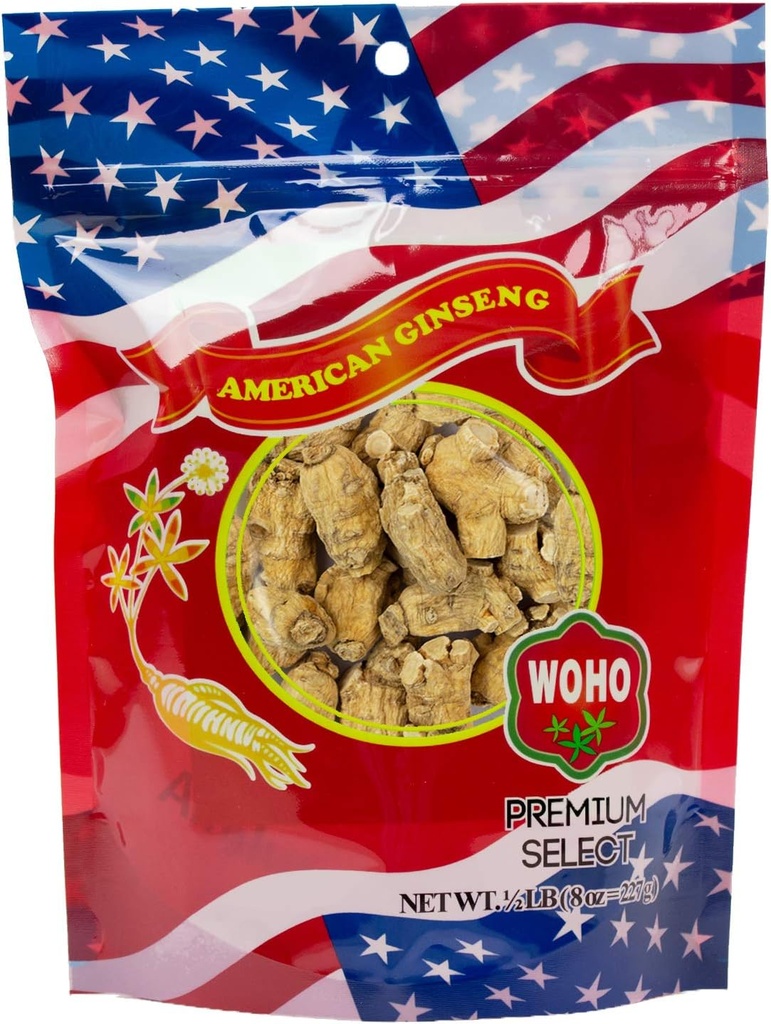 WOHO Short Extra veliki ameriški ginseng korenine 8 oz vrečko