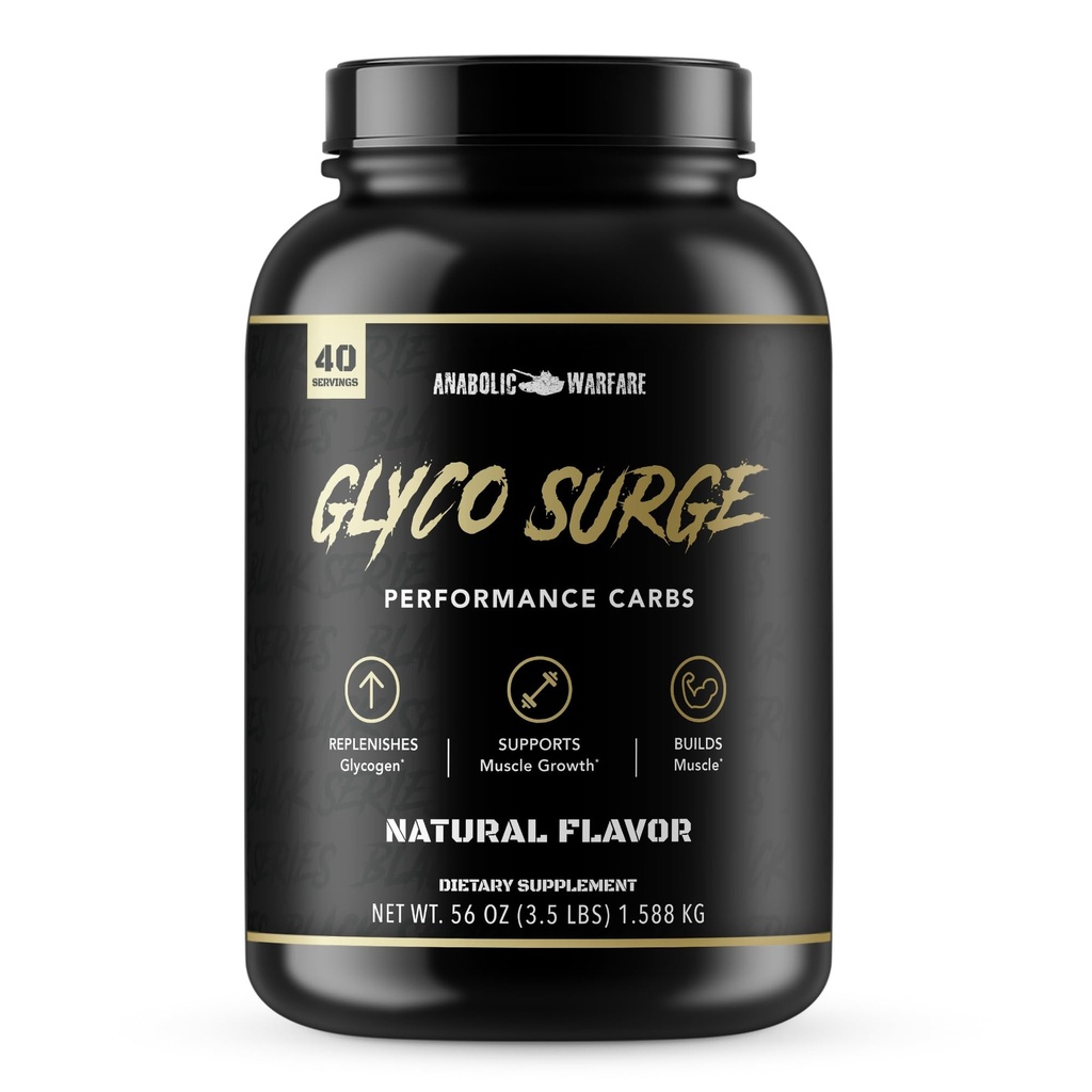 Anabolični Warfare Glyco Surge Glycogen Supplement Performance Carbs to Help Lean Muscle Growth, Post Workout recovery and vzdržljivost* (Naravno – 40 Serving)