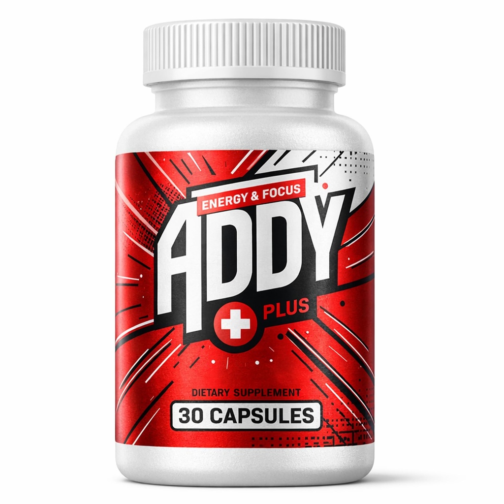 ADDY Plus - Brain Booster - Focus, Energy in Memory Support Vitamini - Adderall Alternative - Focus & Energy Supplement - Čista energija - Sharp Focus - Get More with Addy Plus - 30 ct