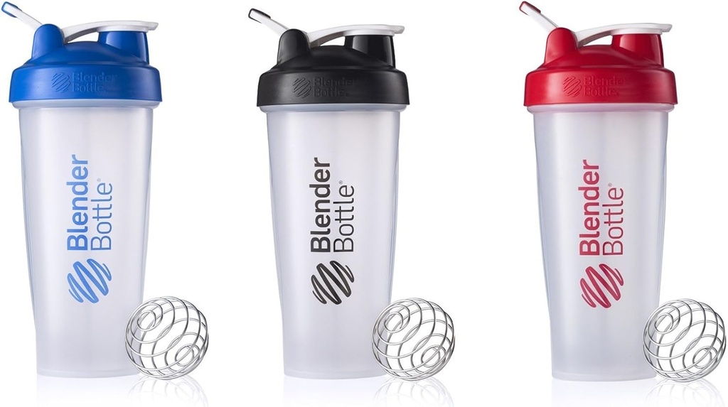 BlenderBottle 3-Pack steklenica za vodo, modra/črna/rdeča