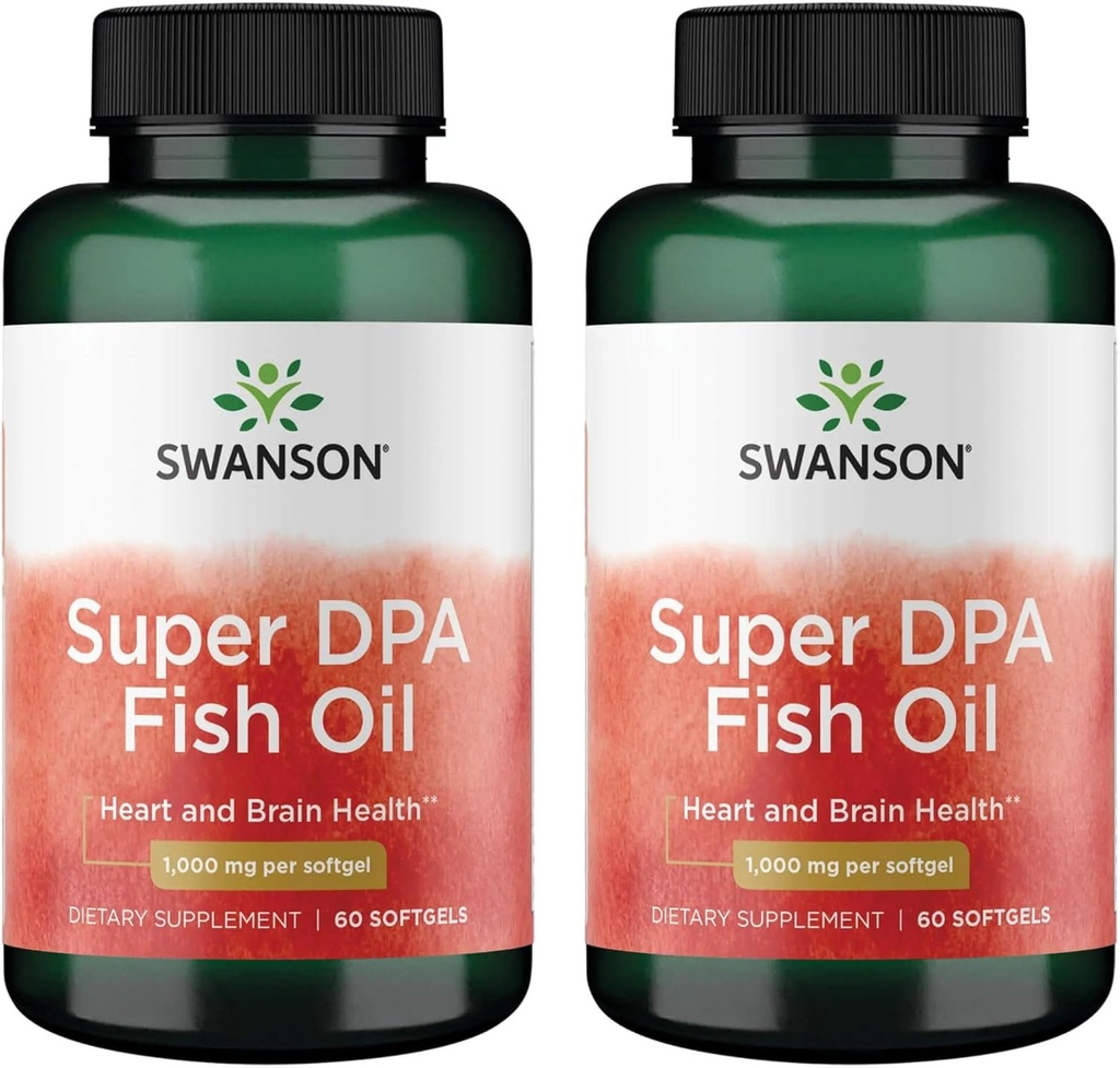 Swanson Super Dpa ribje olje 1000 mg 60 Sgels (2 pakiranji)