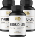 Golden After 50 Probio-Lite - za Gut Health and Digestion Support - Probiotiki za moške in ženske - 3 steklenice - Probiotiki za občasno zgago, plin, prebavne motnje