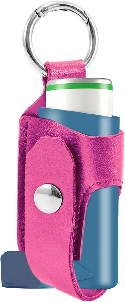 Astma Inhaler Imetnik PU Usnje Travel Handy Holder, Lahek prenosni Astma Inhaler Primer za odrasle in otroke (Vdih ni vključen)