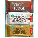 Dobro! Prigrizki Keto Variety Pack Protein Bar, Vegan, Soy & Gluten Prosti, Nizko sladkor obrok zamenjava, 10g Visoke beljakovine, Naravni zdravo prigrizek, za športnike in aktivni življenjski slog, 3g neto ogljikovih hidratov,12 Bari