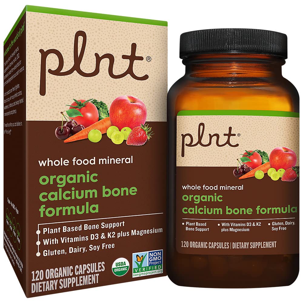 Organic Calcium Bone Formula a" Rastlinska osnova za podporo kosti z vitamini D3, K2, in magnezij (120 organskih kapsul)