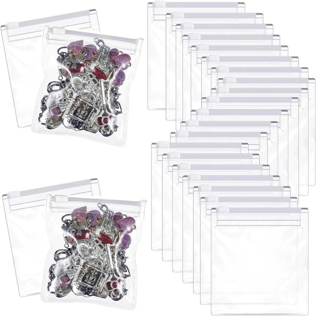 Vrečke za tablete Vrečke za tablete Zippered Vrečke za večkratno uporabo Baggies Počisti plastične vrečke za tablete Self Tealing Travel Medicine Organizator Skladiščenje s slide ključavnico za olje, tablete in majhne predmete (36 kosov)