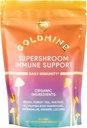 Goldmine Supershroom Funkcionalna moč Reishi Goba dodatek, Gluten Brez moči Adaptogeni Vegan Možganski dodatek - Podpora imunitete v prahu (227gramov (8oz), Pouch)