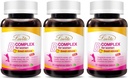 Lovita Visoka moč Vitamin B Kompleks za ženske, Timed Release, Vse B Vitamini z železom, Vitamin C, Cranberry, Pine Bark, Zeleni čaj za energijo, 30 vegetarijanske tablete (Pack 3)
