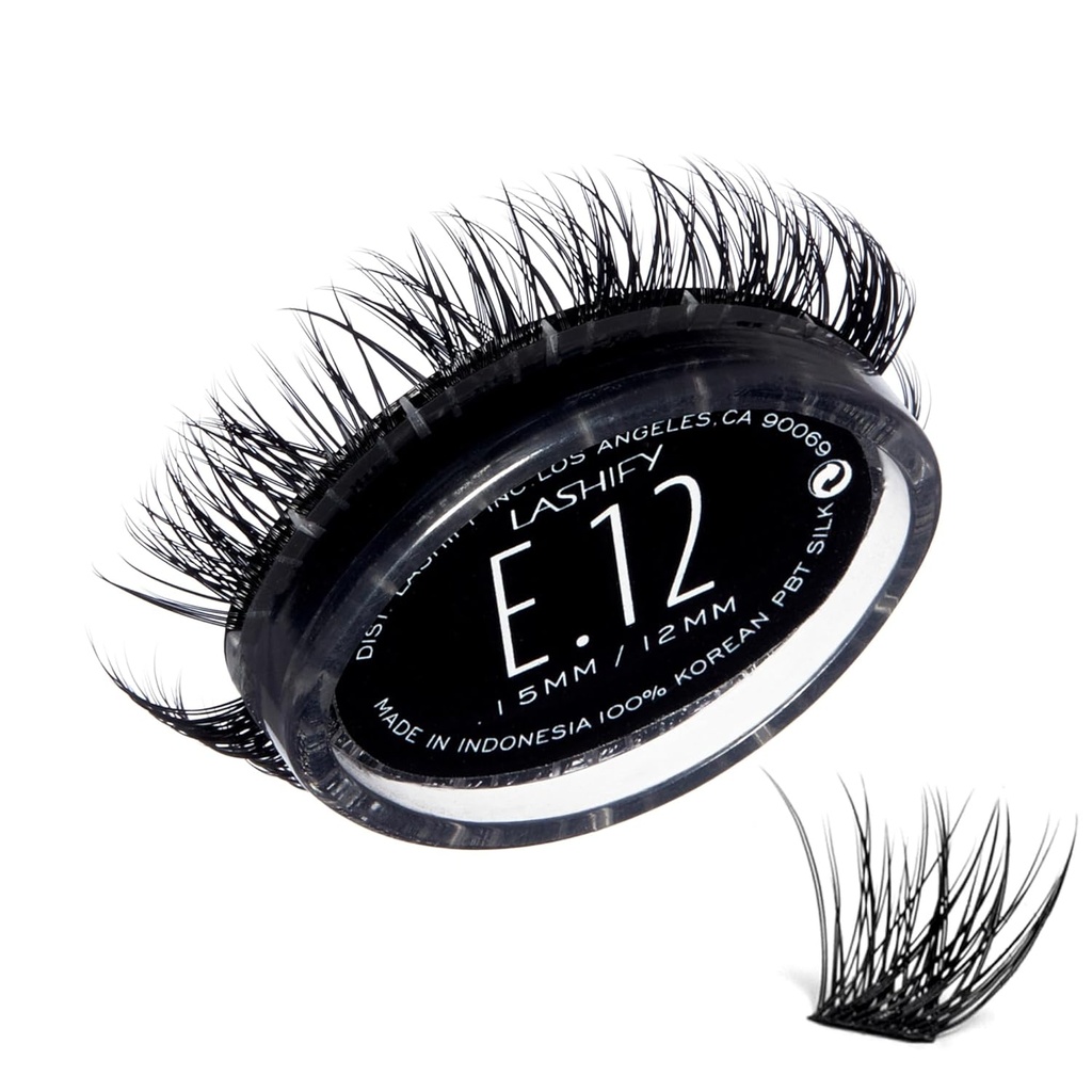 Lashify Extreme 12mm Gossamer DIY Podaljšanje trepalnice ponovno polnjenje, črna, enostavno lažne lasišča dodati izjemno glasnost