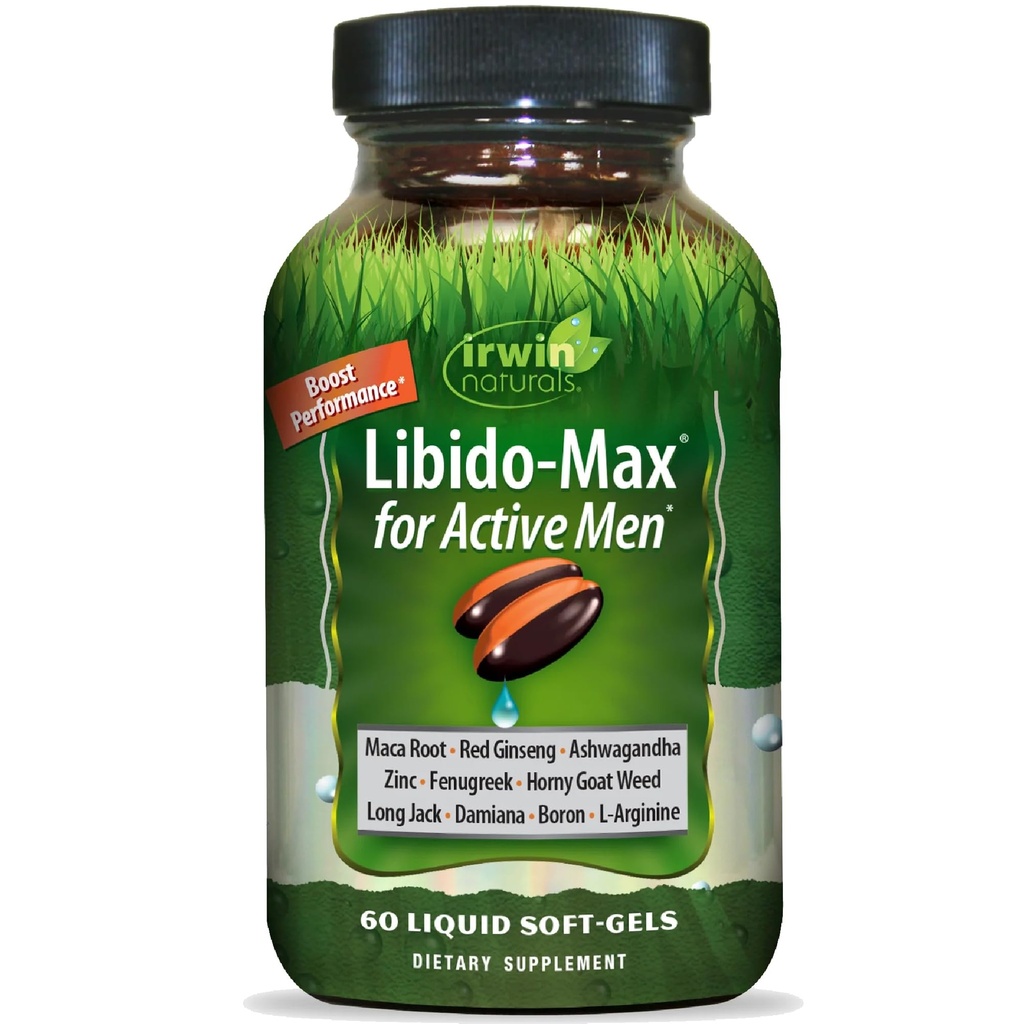 Irwin Naturals Libido-Max za aktivne moške 60 Sgels