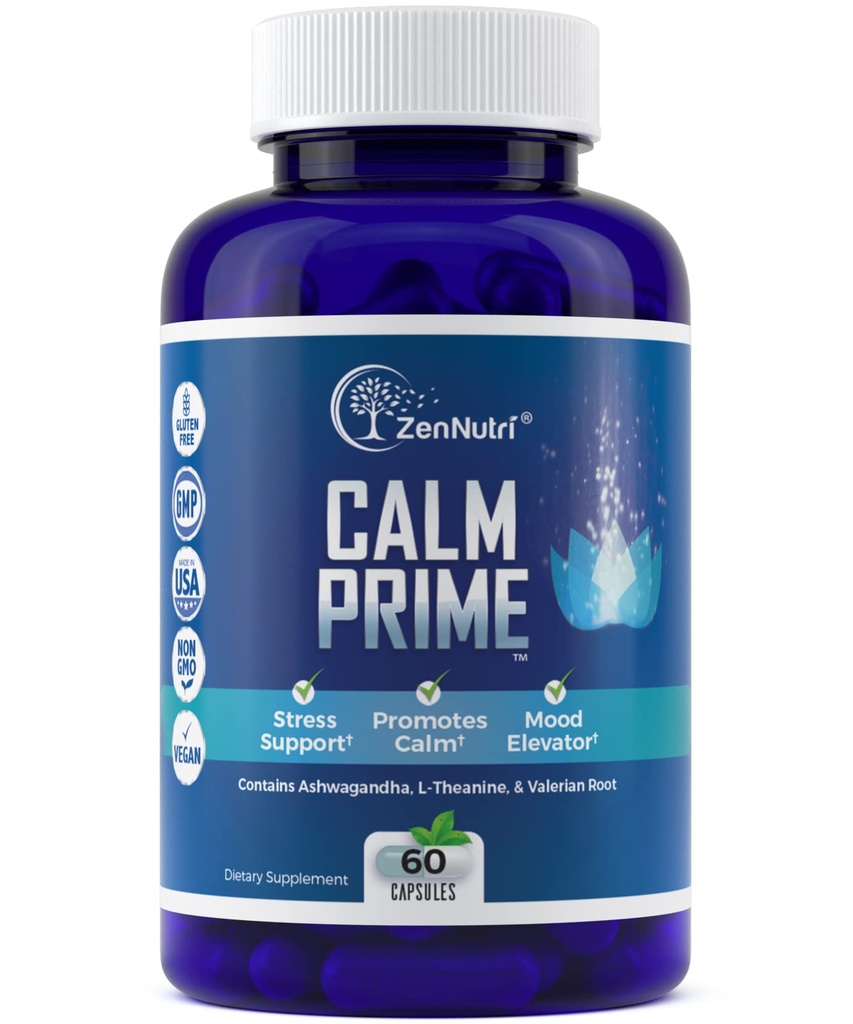 Calm Prime Stress Relief Supplement Non-Drowsy 