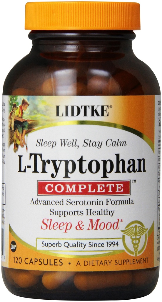 Lidtke Technologies L-Triptofan Popolne kapsule, 120 Štetje