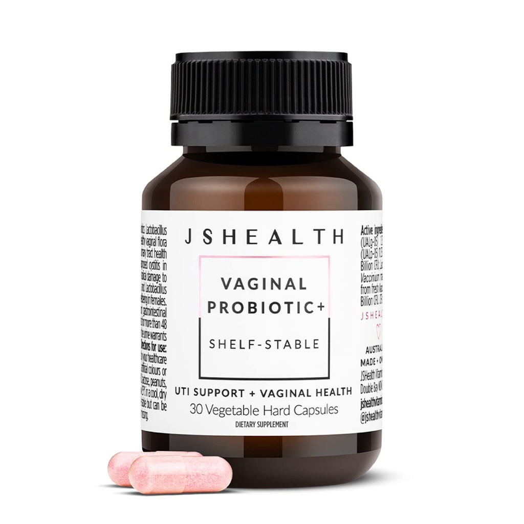 JSHealth Vitamini Vaginalni probiotični dodatek - Podpira sečilno in vaginalno zdravje – Rokavice Stable Yeast zdravljenje okužbe za ženske (30 kapsul)