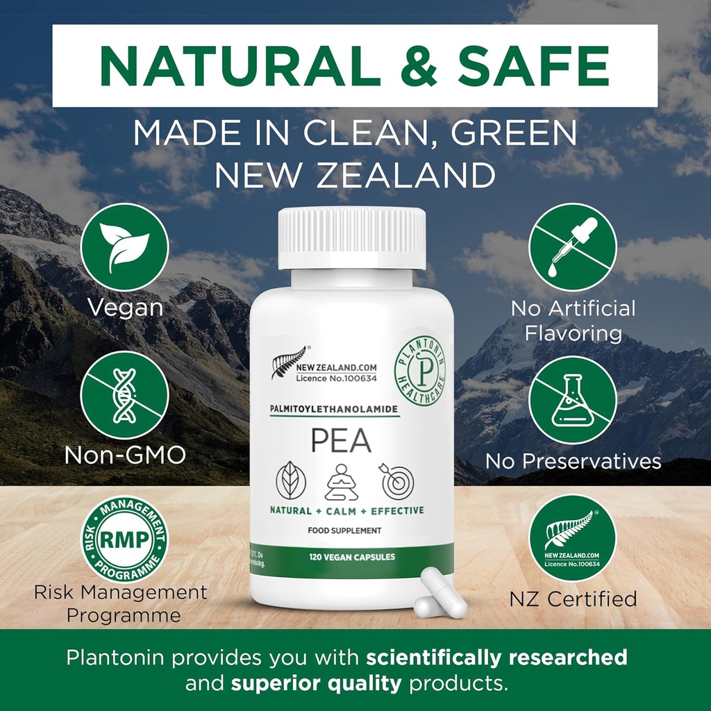 Palmitoiletanolamid Pea dodatek 600mg - Mikronized Pea dopolnila 99% - 2 Meseca dobave - Napredna naravna podpora za skupno udobje