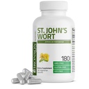 Bronson St. John's Wort 700 MG na serviranje Hypericum Perforatum podpira pozitivno razpoloženje - ne- GMO, 180 vegetarijanske kapsule