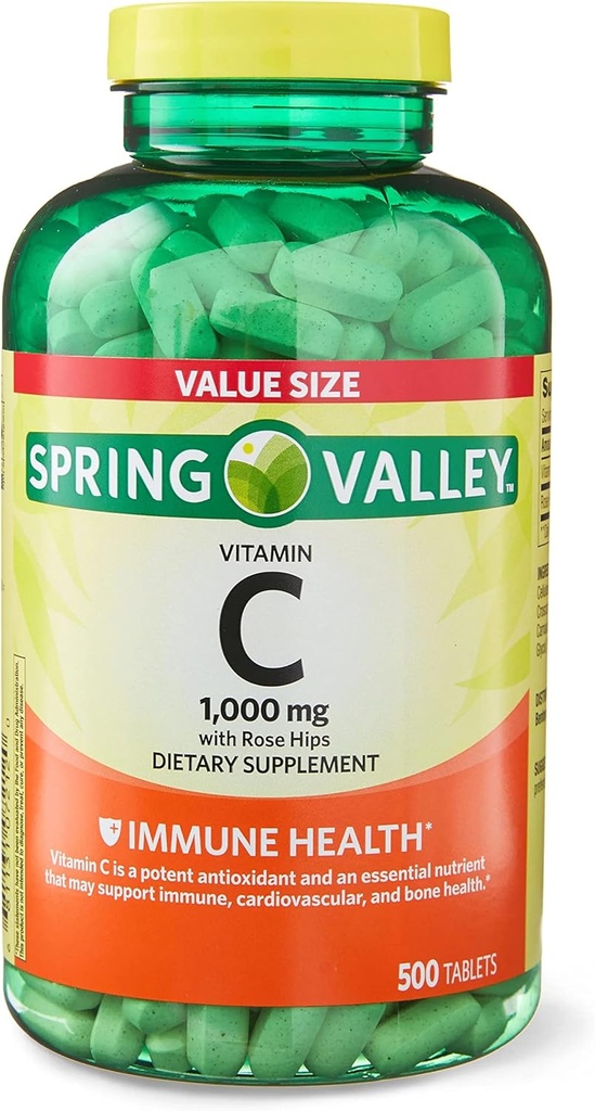 jogi Vitamin C z Rose HIPS tablete prehranska dopolnilna vrednost Velikost, 1.000 mg,1000 mg vitamina C in 8 mg Rose HIPS na tableto 500