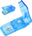 Sol Cutter Splitter za majhne in majhne tablete Najboljši tablete Cutter Splitter 1/4 Vitamini Tablete Splitter reže s ščit Medicine Cutter podvoji kot tablete Organizator