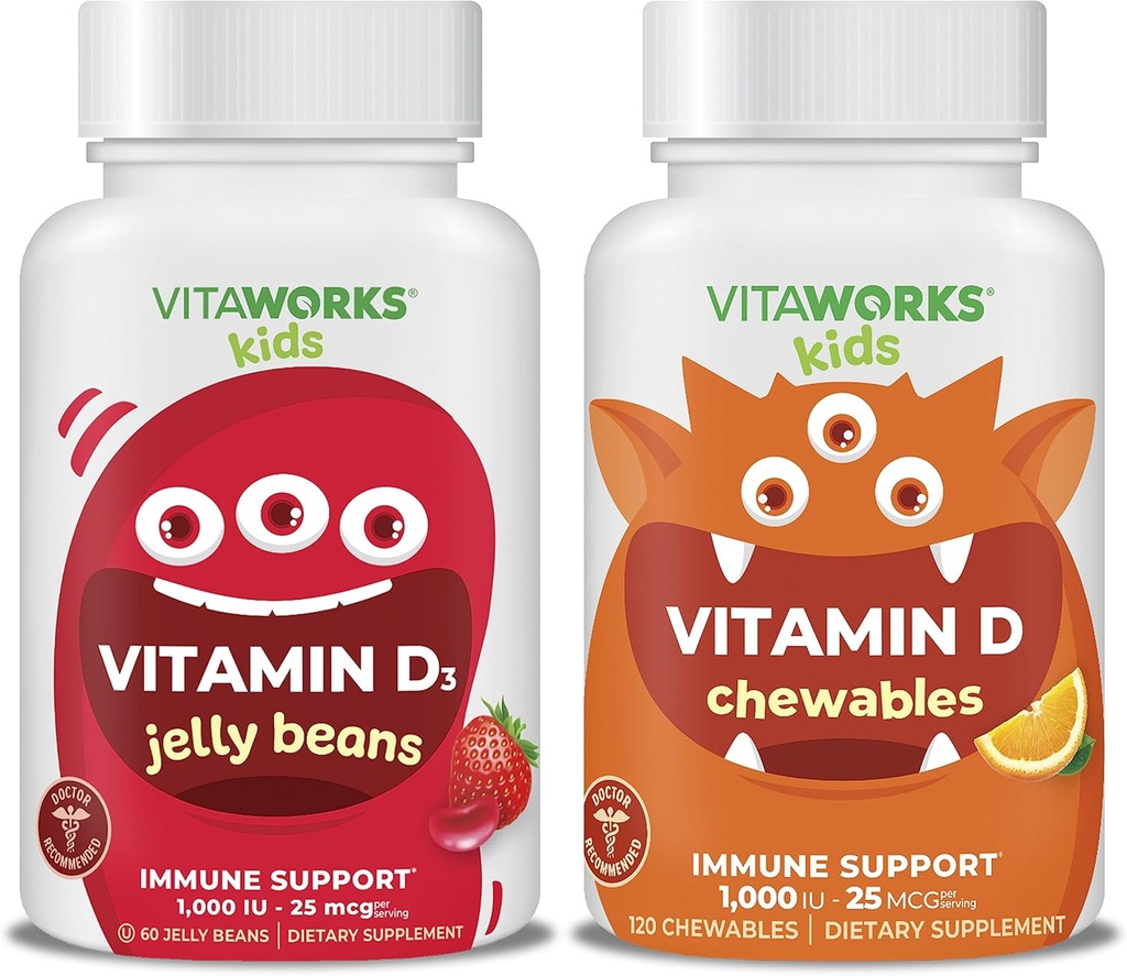 Otroci Vitamin D3 1000 i.e. želejev fižol + vitamin D3 1000 i.e. žvečilni bonboni