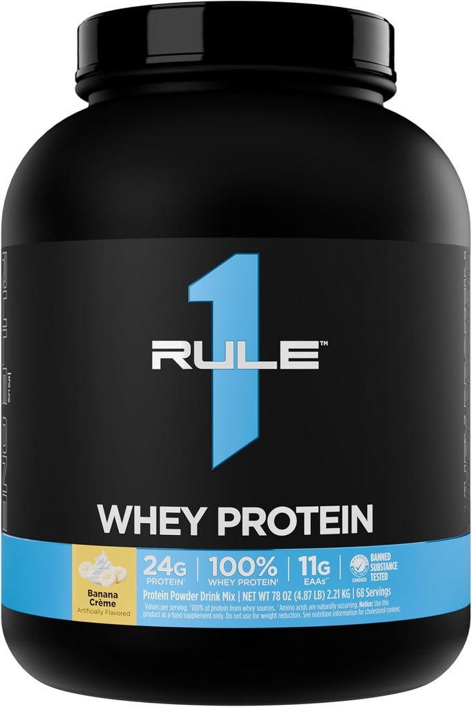Pravilo 1 Whey Protein – 24g hitro delujoče beljakovine iz vseh Whey virov z naravno EAAS & BCAA za regeneracijo vadbe ali kadar koli uporabe (5 funtov*, banana Creme)