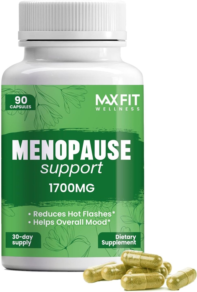 Menopause dopolnila za ženske - naravni relief za vroče Flashes. Nočno potenje, hujšanje in razpoloženje swings - Hormonsko ravnovesje in perimenopavza podpora - Menopause Hot Flash Relief za ženske, 90 kapsul