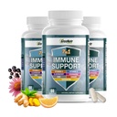 Imunska podpora GreeNatr z vitaminom C, D3, cink 50mg, Quercetin, Echinacea purpurea, Sambucus Bezgovina in ingver za popolno obrambo imunskega sistema - 60 kapsul (3 steklenice)