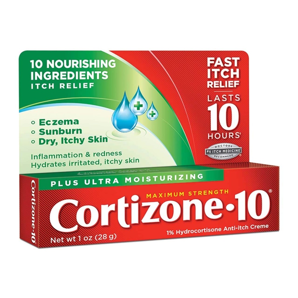 Cortizone-10 Anti-Itch Creme Plus Healing Vlažilci, Največja moč, 1 oz.