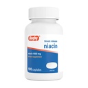 Rugby Timed-Release Niacin 1000mg prehranska dopolnila za odrasle za energijo, cirkulacijo in metabolizem podporo, 100 Captabs (paket po 1)
