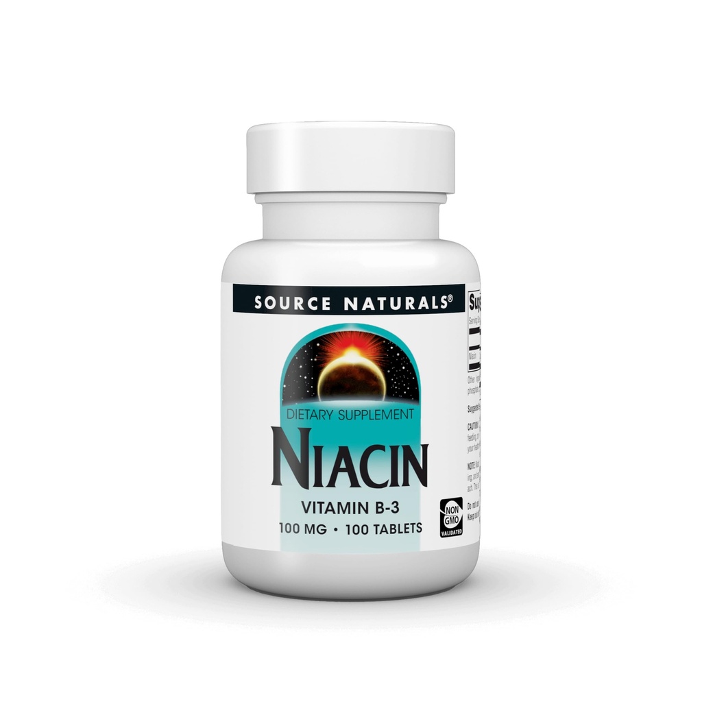 Vir Naturals Niacin 100 mg Vitamin B-3, Ne- GMO - 100 tablet