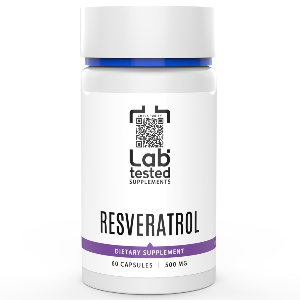 Trans-Resveratrol - 60 500 mg kapsule - 3. stranka COA zagotovljena z vsakim lotom# - Pure Resveratrol - brez polnil
