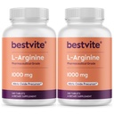BESTVITE L- arginin 1000 mg na tableto (480 tablet) (240 x 2) – farmacevtska stopnja – vsebuje 20% več čistega arginina v primerjavi z argininom HCl – dušikov oksid