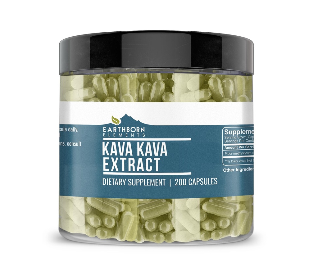 Elementi iz rodu Kava Kava, 200 kapsul, čisti in nerazredčeni, brez dodatkov