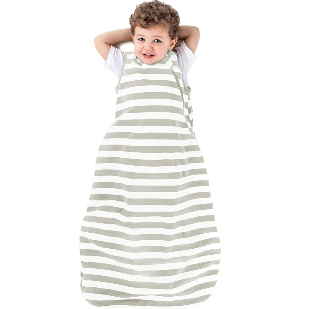 Ecolino Organic Cotton Baby Sleep Sack - 2-Way Zipper Baby Nositi Blaket - Toddler Sleep Bag - 18-36 Meseci - Silver
