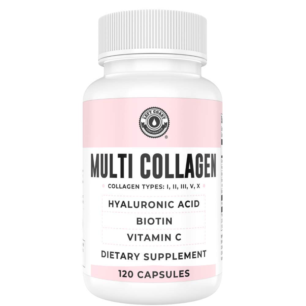 Kolagenske kapsule z biotinom, hialuronsko kislino, vitaminom C, hidroliziranimi več kolagenskimi peptidnimi kapsulami tipa I, II, III, V, X za kožo, lase, nohte in dodatek za skupno zdravje* 120