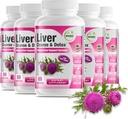 GreeNatr Jetrna čistila Detox & Popravila Formula – Milk Thistle, Berberine, Ginger, Beet Root, Dandelion Root, Artichoke Extract, in Chanca Piedra za optimalno zdravje jeter podporo (6 steklenice)
